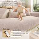 Non-Slip Couch Cover Washable for Pets, Sofa Cover for Sectional | 1PC 36"x94" Pet-friendly chenille furniture protector with scratch-resistant fabric, easy to clean sofa slipcover, Coffe