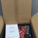 TUTOTAK Bar Cart, Serving Cart - for Home, Microwave Cart, Drink Cart, Mobile Kitchen Shelf with Wine Rack and Glass Holder, Rolling Beverage Cart, Black BC01BK031