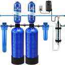 Aquasana Whole House Well Water Filter | 500K Gallons | UV, Carbon & KDF | Salt-Free Softener Alternative | Install Kit | Tackles up to 99.99% Chlorine, Bacteria, Viruses & Scale | EQ-WELL-UV-PRO-AST