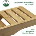 Palm Naki Bamboo Bathtub Tray - Premium Bath Caddy, Bathroom Accessory Tray for Bathtub, Slip Resistant, Eco Friendly Bath Caddy