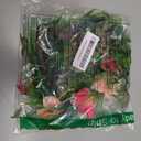 Pink Hawaiian Flower Crown, Hawaii Orchid Floral Headband, Tropical Floral Headpiece with Ribbon, Summer Hula Dance Dress Up Accessory for Girls Women Beach Pool Vacation Party Supplies