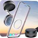 Vacuum Magnetic Phone Holder for Car Phone Holder 360° Adjustable Car Phone Mount for Magsafe Cell Phone Holders for Your Car for iPhone 16 Pro Max 15 14 13 12 Plus & Android (Black