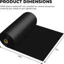 54 Inch X 300 Feet Plastic Table Cover Roll Premium Disposable Plastic Tablecloth for All Type/Shape Tables | Picnic, Party, Banquet, Birthdays, Weddings (Black, 54 Inch X 300 Feet)