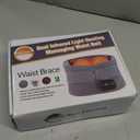 Lower Back Massager with Heat, Heating Pad for Back, Stomach Heating Pad, Waist Belt Wrap with Heat Vibration 3 Levels Adjustable, Touchscreen Control, Adjustable Size, Gifts for Dad Mom (Grey)