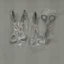 4 Pcs Tongs for Serving Food, Serving Tongs Stainless Steel Buffet Tongs Mini Tongs Bread Clip Food Tongs Scissors Shape Salad Steak Clip for Baking Barbecue Fried