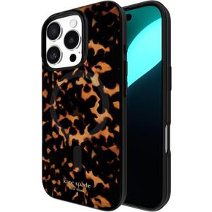 kate spade new york iPhone 16 Pro Case - Compatible with MagSafe - Designer Phone Case - Tortoise