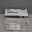 Bathroom Counter Organizer and Storage, 7 Slots Detachable Toothbrush Holders for Bathrooms, Anti-Slip Electric Toothbrush and Toothpaste Holder Countertop Vanity Organizer Accessories for Adults Kids (White Grey)