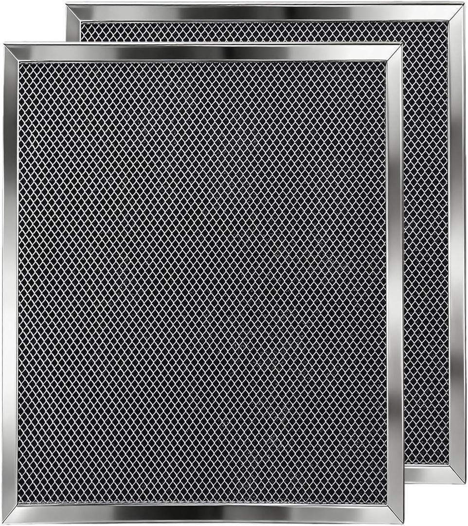 97007696 Range Hood Filters 2-Pack - 10.5"x8.94"x0.35" Stainless Steel Frame Universal Replacement for Grease Filtration (Stainless steel)