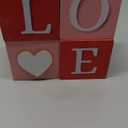 Valentine's Day Decor, 4pcs Love XOXO Wooden Blocks, Valentines Day Wood Love Sign Table Centerpiece for Home Valentines Day Gifts