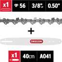 Oregon 16-Inch Replacement Chainsaw Bar and AdvanceCut Chainsaw Chain Combo, 56 Drive Links, 3/8" Pitch, .050" Gauge, Low Vibration (27857)