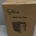 Natwind 4-Tier Paper Organizers,Desk Organizer,Stackable Paper Tray, Desk Accessories,Metal Mesh Desktop Organizer,Letter Trays,File Document Storage Rack for for Home, Office, School (Black)