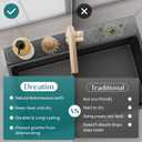 Diatomite Kitchen Faucet Mat - 14Inch Water Absorbing Stone Tray for Sink, Stone Fast-Drying Faucet Mat for Kitchen Counter Sink Accessories (Dark Grey, 14'' x 3.9'')