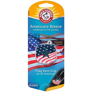 Arm & Hammer Americana Flag Vent Clip Car Air Freshener