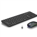 cimetech Wireless Keyboard and Mouse Combo, [Rechargeable keyboard and mouse][Silent Scissor Switch Key][Ultra Slim]Wireless Computer Keyboard and Mouse for Laptop, PC, Computer, Mac, Windows - Black (KF007-M01-Black)