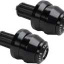 22mm 7/8'' Motorcycle Bar End Plug Sliders Universal Handlebar Grips Bar Ends Caps replacement for Honda Yamaha Suziku Kawasaki BMW Motorbike Dirt Bike (Black)