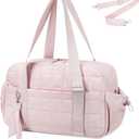 CAMTOP Gym Bag for Women, Duffle Bag for Travel With Insulated Pocket and Wet Pocket, Carry On Weekender Dance Yoga Workout Bag (Medium-16", Pink)