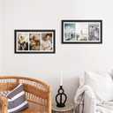DUENPY 8x16 Collage Picture Frame, 5x7 Collage Picture Frame Displays Three 5x7 inch Photos, or 8x16 (Without Mat) for Available Horizontal Wall Mounting Display and Vertical, Black