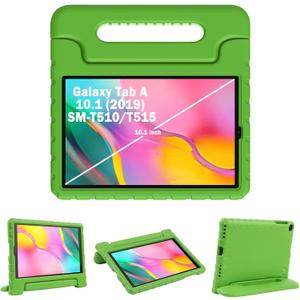 Kids Case for Samsung Galaxy Tab A 10.1 (2019) Model SM-T510/T515, Light Weight Shockproof Kids-Friendly EVA Protective Cover with Convertible Stand Handle, Green