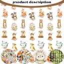 2 x Woodland Animal Hanging Garlands 8Pcs Woodland Creatures Theme Hanging Decorations Forest Animals Cutout Ceiling Wall Decor for Woodland Baby Shower Decorations Birthday Party Supplies