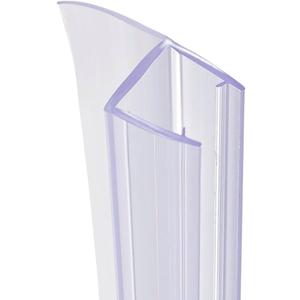 TUCKERTON Lane Glass Door Seal Strip, Soft Shower Door Sweep to Stop Leaks, Shower Silicone Seal Strip (H Type 1/2 (5 Pack))