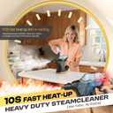 Heavy Duty Handheld Steam Cleaner, Multipurpose Pressurized Steam Cleaner with Continuous Steam & Safety Lock, 10S Fast Heating for Home, Car, Kitchen, Shower, Grout & Upholstery, 9 Accessories