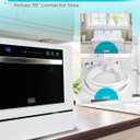 BLACK+DECKER BCD6W 6 Place Setting ENERGY STAR Portable Compact Countertop Dishwasher