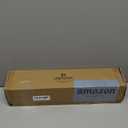 Black Curtain Rods 32 to 58 Inches (2.6-4.8ft), USFOOK 7/8 Inch Telescoping Splicing Drapery Rods for Windows 20 to 54 Inch, Decorative Translucent Finials