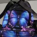 MNSRUU Backpack Womens, Anti-Theft Womens Backpack Travel Handbags Shoulder Bag Butterfly Rose Carry On Ladies Rucksack Fashion Casual Daypack, Hairball Pendant