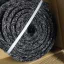Adnee 140'' x 5.5" Double Sided Rubber Mulch Roll, Black Recycled Rubber Mulch Walkway,Permanent Garden Edging Barrier Mat for Landscaping,Plants,Vegetables and Flowers