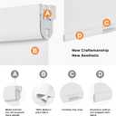 Persilux No Drill No Tools 100% Blackout Shades for Window Roller Shades Cordless Windows Blinds (White, 33" W x 72" H) UV Protection Thermal Insulated Roller Blinds for Door Bedroom Easy to Install