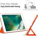 MoKo Case Fit 2018/2017 iPad 9.7 5th/6th Generation, Slim Lightweight Smart Shell Stand Cover with Translucent Frosted Back Protector Fit iPad 9.7 2018/2017, Auto Wake/Sleep, Orange
