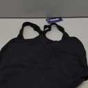 Hugcurve Adjustable Racerback Longline Sports Bras Square Neck Padded Yoga Workout Crop Tank Tops for Women (X-Small, Black)