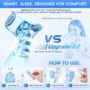 Nasal Irrigation System, Nasal Rinse and Wash with 30 Salt Packets, 2 Modes, Rechargeable - Multi-User, 2 Sets of Nose Pillows, Dual Water Tank for Quick Relief of Nasal Discomfort
