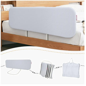 Q-MIULIKE Baby Bed Rail for Toddlers Portable Foldable Travel Toddler Bed Rails Easy to Install 27 Height Adjustable Suitable for Full King Queen Twin Bed Sizes Q-608-150cm