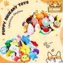 Hungdao 80 Pcs Dog Squeaky Toys Bulk for Small Dog Cute Plush Stuffed Puppy Chew Teething Toys Pet Bundle Easter Gift for Chewing Cleaning & Interactive Play