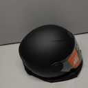 TRIANGLE Open Face Motorcycle Helmet Retro 3/4 Helmets with Clear Visor for Men Women DOT Approved (Black)