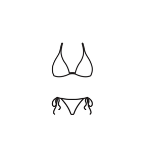 Womens Crochet Bikini Set - Two Piece, XL