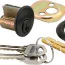 Prime-Line U 11296 Rim Cylinder Lock, 3/4 in. Hole Center, Diecast, Classic Bronze, Kwikset (Single Pack)