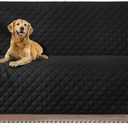 Reversible 3 Cushion Couch Cover for Dogs Water Resistant Washable Pets Furniture Protector Sofa Cover with Elastic Straps (Sofa 68", Black/Light Grey)