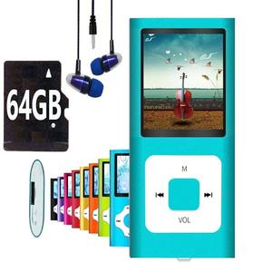 64GB MP3 Player, Hotechs MP3 Music Player with Slim Classic Digital LCD 1.82'' Screen Mini USB Port with FM Radio, Voice Record (Blue)