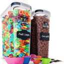 Chef's Path Airtight Food Storage Containers - Set of 2 (6 Liters) for Kitchen & Pantry - BPA Free for Rice, Cereal, Flour, Sugar - Bulk Food Storage - Big Cereal Container - Cereal Container Storage