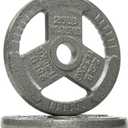 Fitvids Cast Iron Plate Weight Plate for Strength Training and Weightlifting, 2-Inch Center, 25LB (Set of 2)