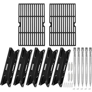 BQMAX Grill Parts for Kenmore 5 Burner Grill 146.23680310, 146.47469610, 146.30213510, 146.47468610, 640-05057375-7 16.5 Inch Cooking Grates Kit for Kenmore Grill Replacement Parts 5 Burner