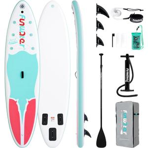FunWater Inflatable Stand Up Paddle Board 10'6"/11"/11'6" Paddle Board for Adults & Youth, Paddleboards Inflatable with Premium SUP Accessories, Wide Stable, Non-Slip Comfort Deck