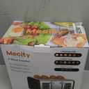 Mecity 4 Slice Toaster with Touch Screen Control, 4 Wide Slots, Stainless Steel Smart Bread Toaster for Bagels, Muffins, Waffles, Dual Control Panel, Timer, Defrost, Reheat, 120V 1650W