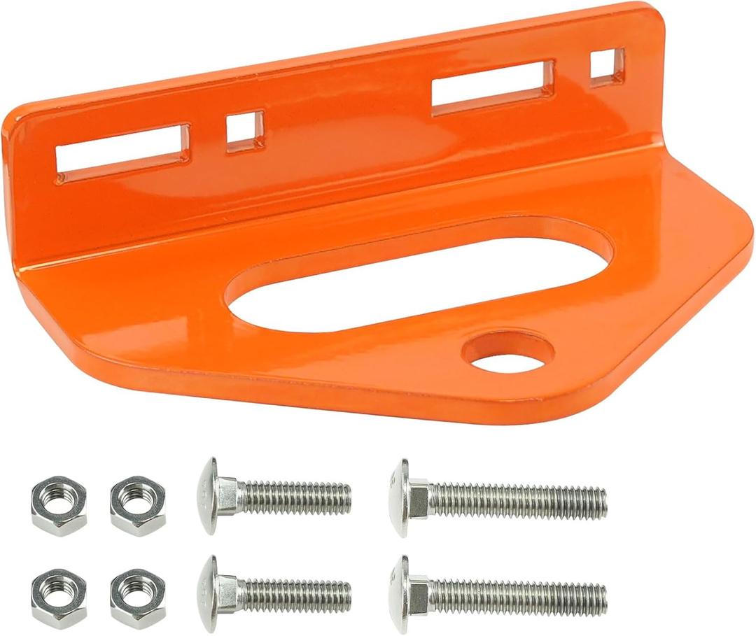 Zero Turn Mower Trailer Tow Hitch 1/4"(6mm) - Heavy Duty Lawn Mower Trailer Hitch 3/4" Hole Center with 2 Types Carriage Bolt Orange