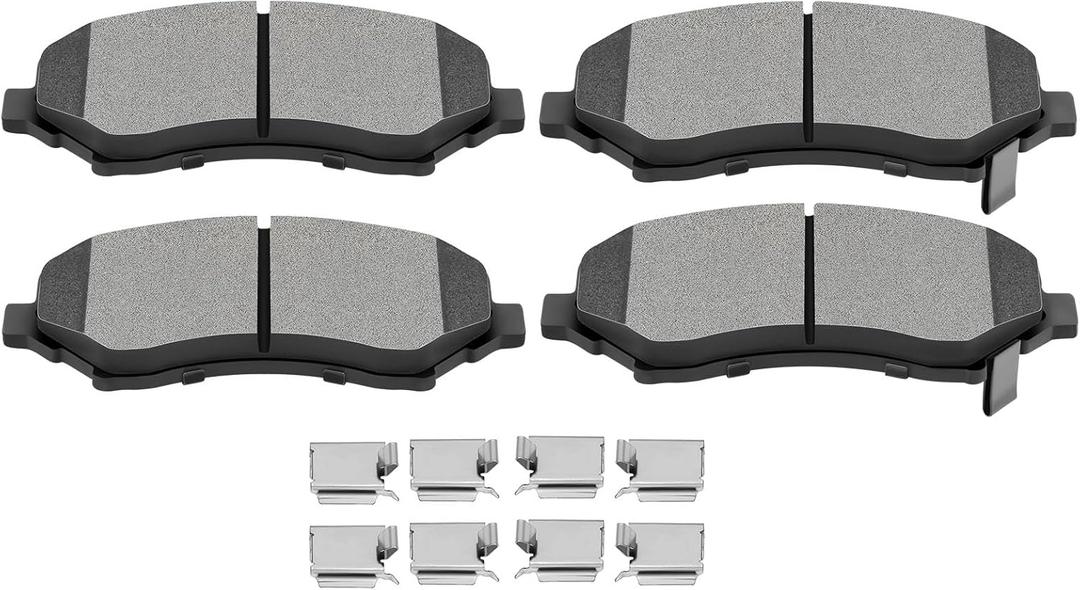 SCITOO D1327 Ceramic Brake Pads Kits Front For Chrysler Town & Country,for Dodge Grand Caravan,Journey,Nitro,for Jeep Liberty,Wrangler,Wrangler JK,12-15 for Ram CV,09-14 for VW for Routan