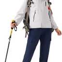 ZENGVEE Women's Quick Dry Hiking Cargo Pants with 5 Pockets Lightweight Athletic Travel Outdoor Joggers Casual Track (Blue, S)