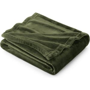 Bedsure Olive Green Fleece Blanket Throw Blanket Blanket for Couch,50x60 Inches