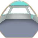 Gorich Beach Tent Sun Shelter for 3/4-5/6-7/8-10 Person with UPF 50 UV Protection, Lightweight & Easy Setup Beach Shade Canopy, Portable Beach Shade Tent Beach Cabana (Turquoise)